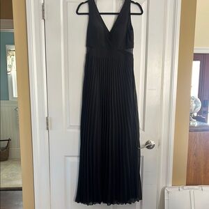 Elegant Black Pleated Dress